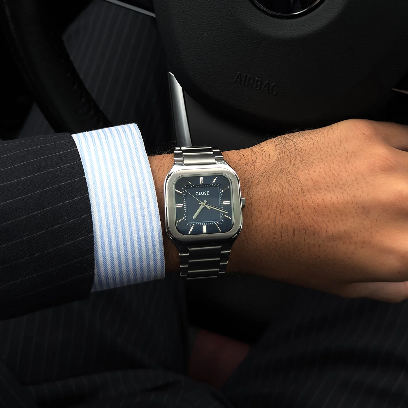 Quadrus Watch Steel, Blue, Silver Colour - Image 7