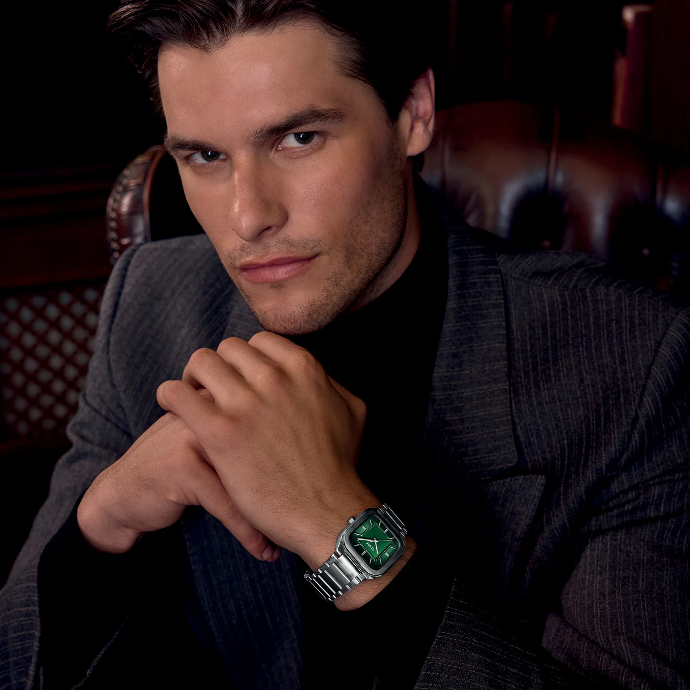Quadrus Watch Steel, Green, Silver Colour - Image 10