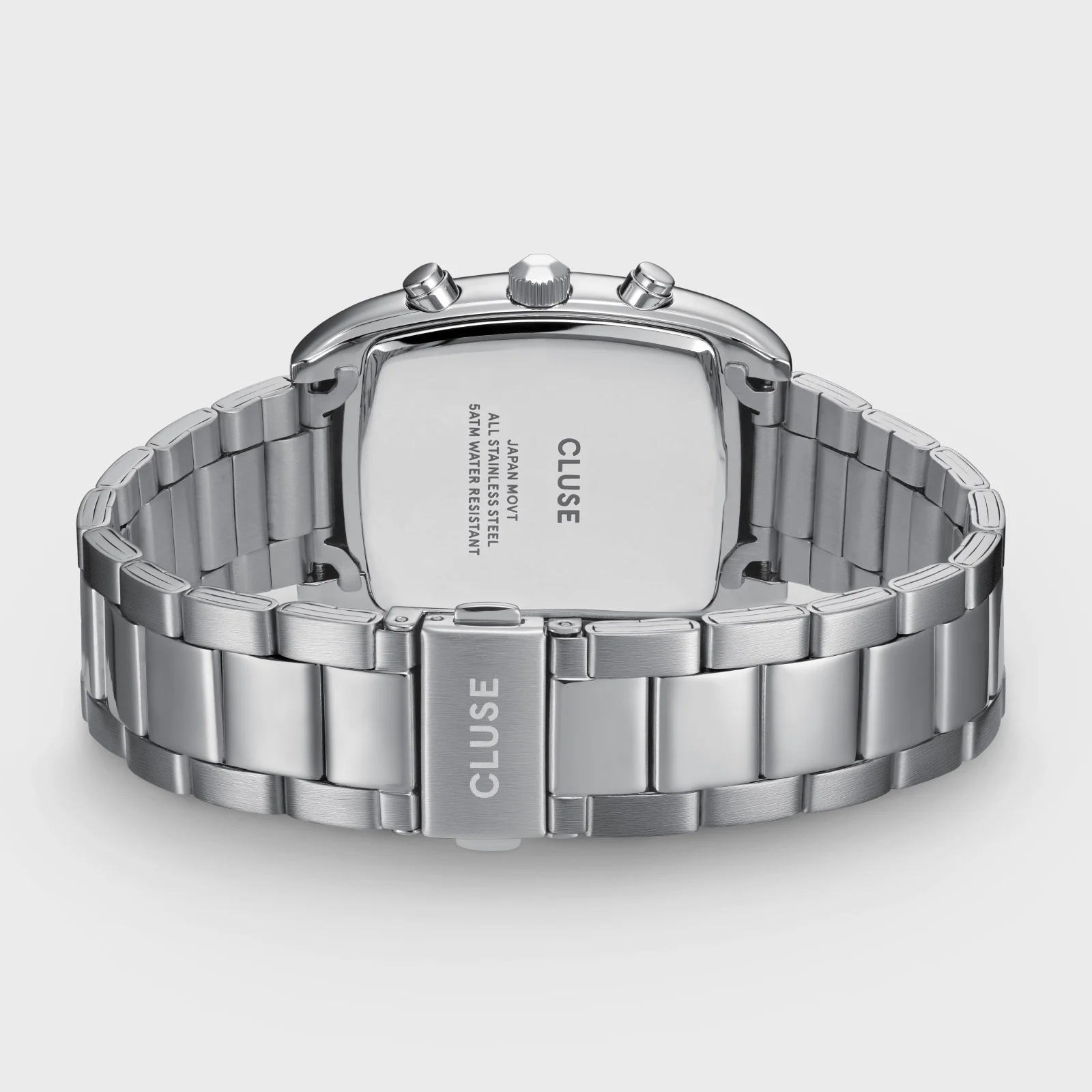 Quartaut Chrono Watch Steel, Yellow and Grey, Silver Colour - Image 4