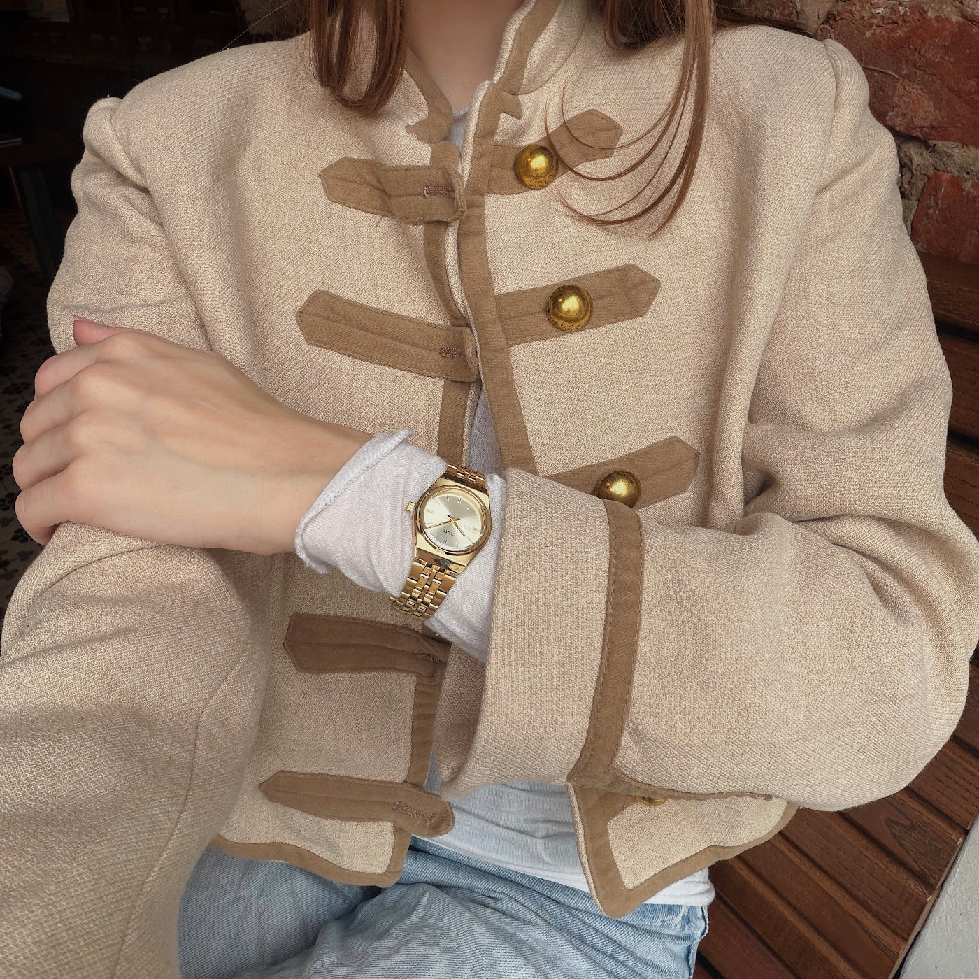 Retro 70s Mini Watch Steel, Full Gold Colour - Image 11