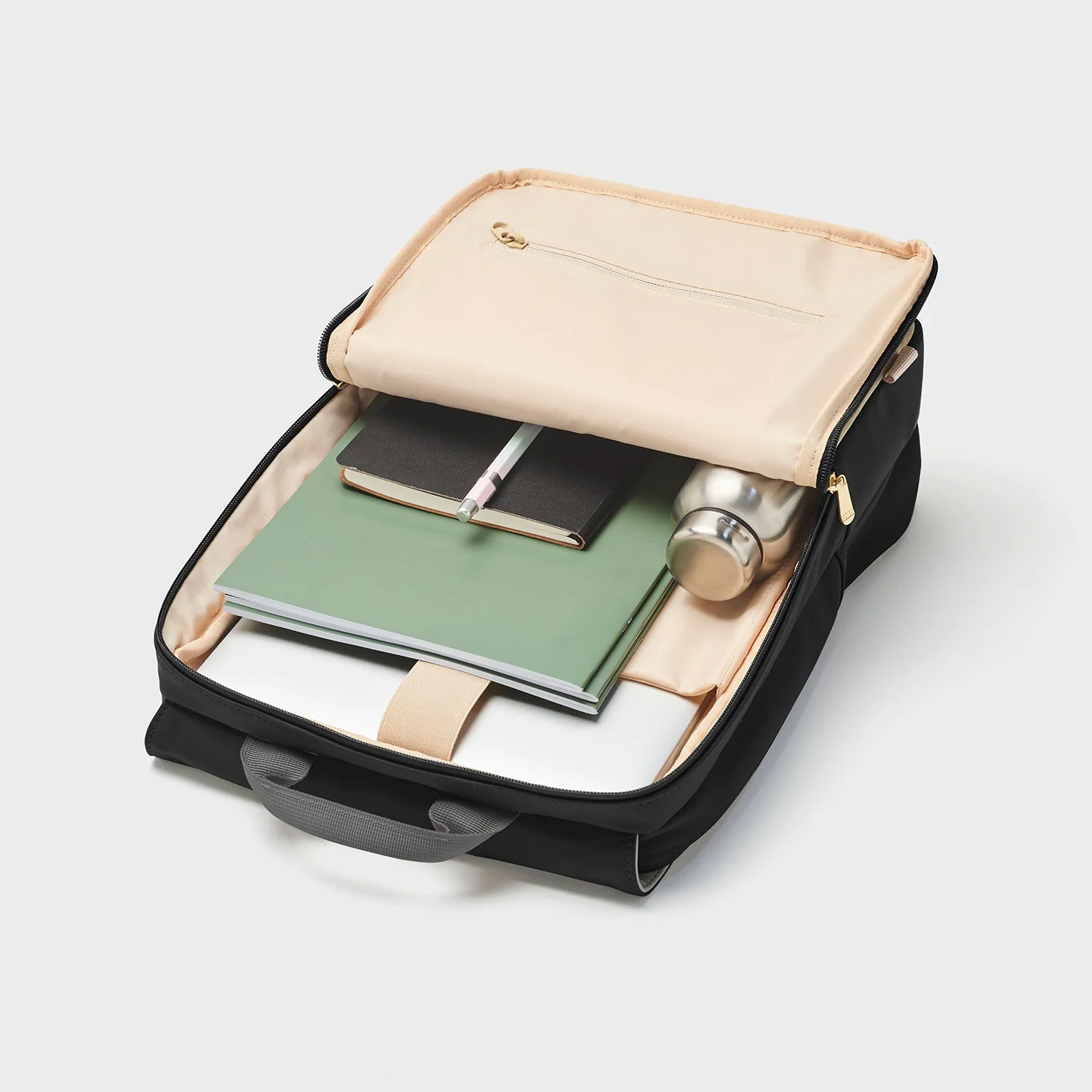 Le Réversible Backpack, Black Grey, Gold Colour - Image 7