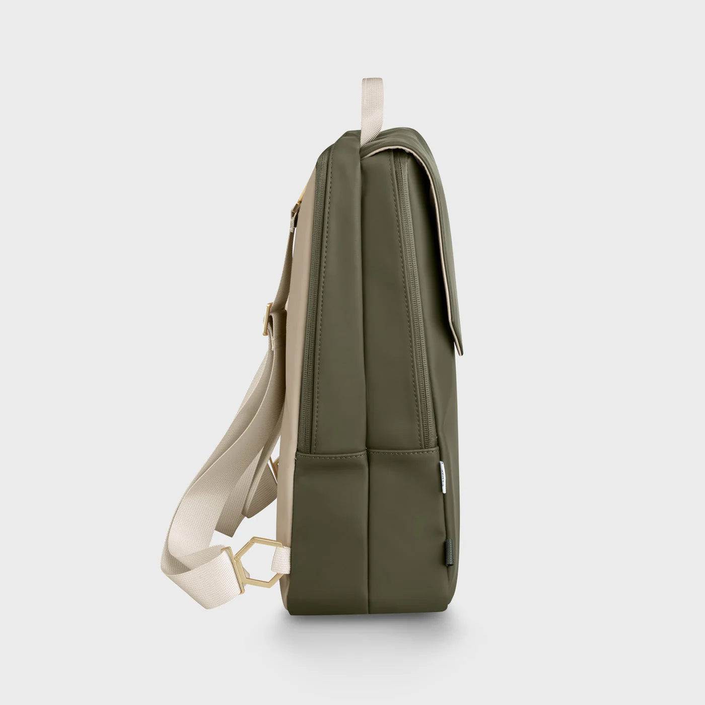 Le Réversible Backpack, Dark Green Moss, Gold Colour - Image 5