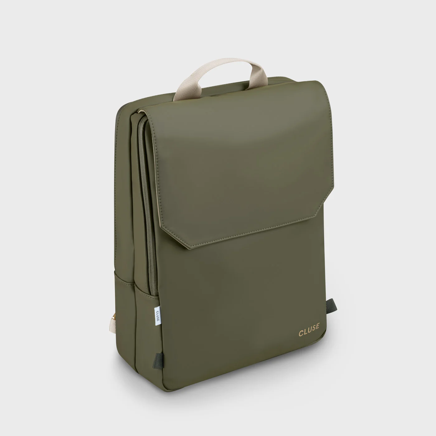 Le Réversible Backpack, Dark Green Moss, Gold Colour - Image 9