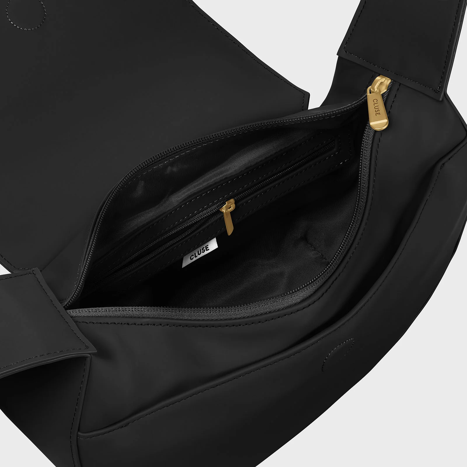 Sacroisé Crossbody Bag, Black, Gold Colour - Image 4