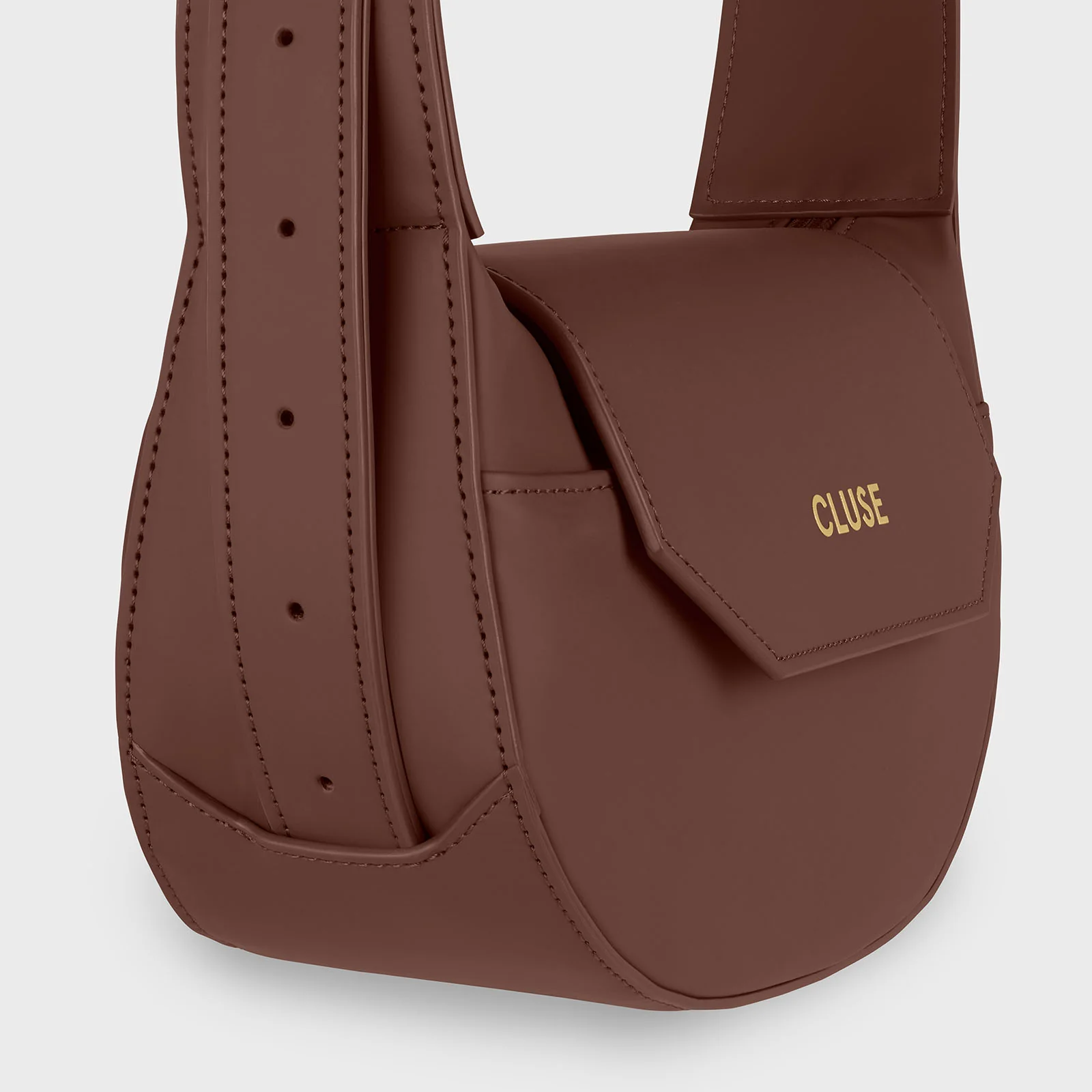 Sacroisé Petite Crossbody Bag, Brown, Gold Colour - Image 5