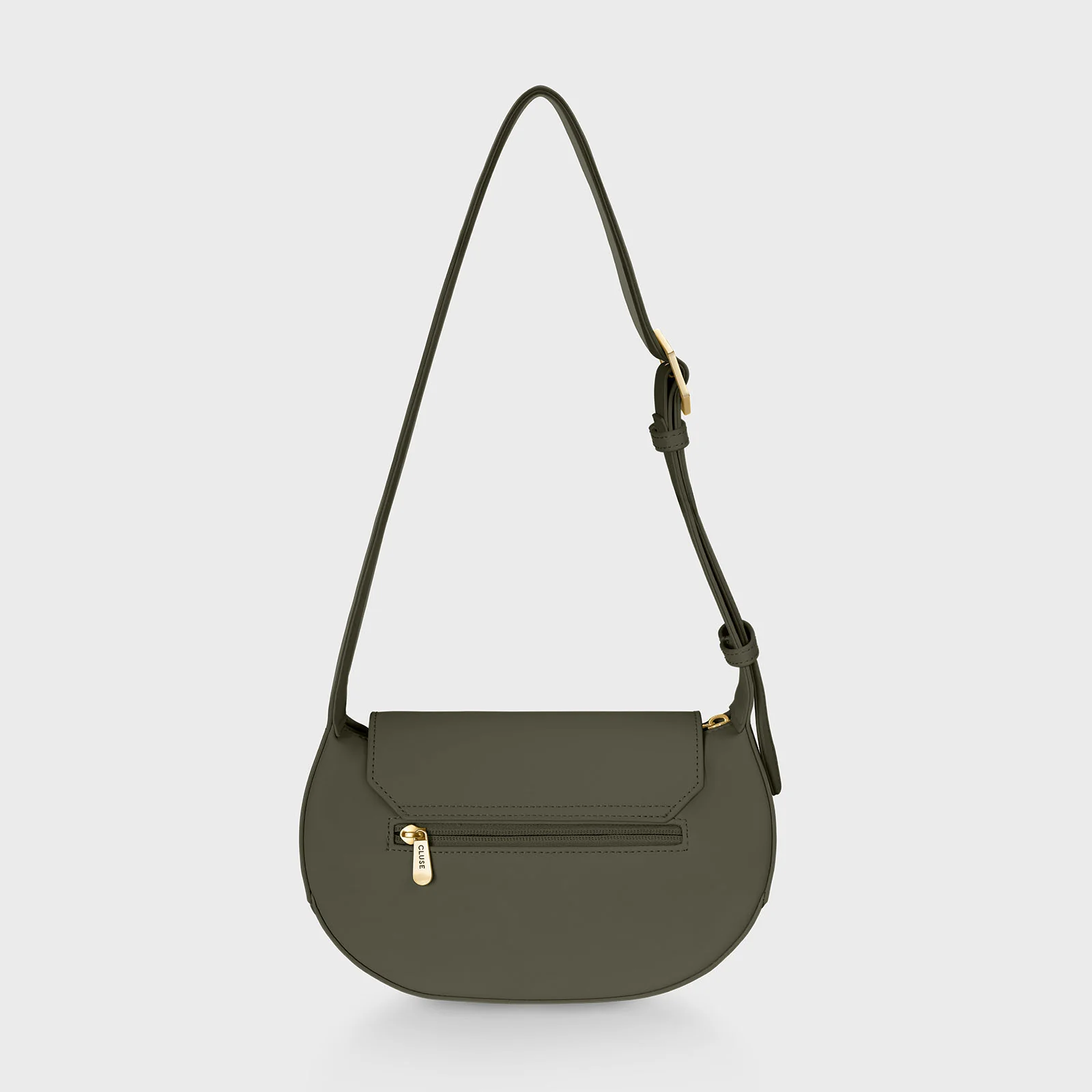 Sacroisé Petite Crossbody Bag, Dark Green, Gold Colour - Image 3