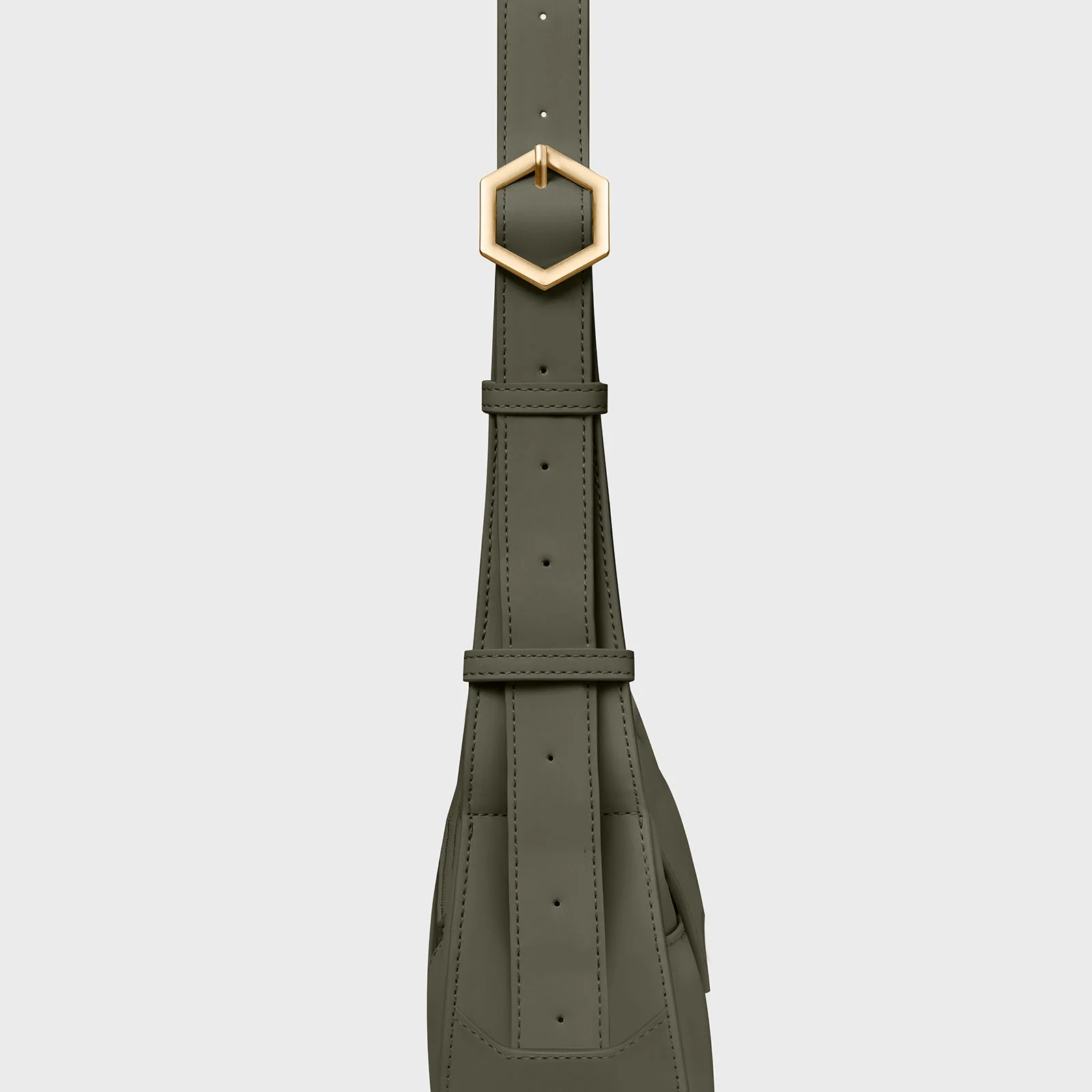 Sacroisé Petite Crossbody Bag, Dark Green, Gold Colour - Image 6