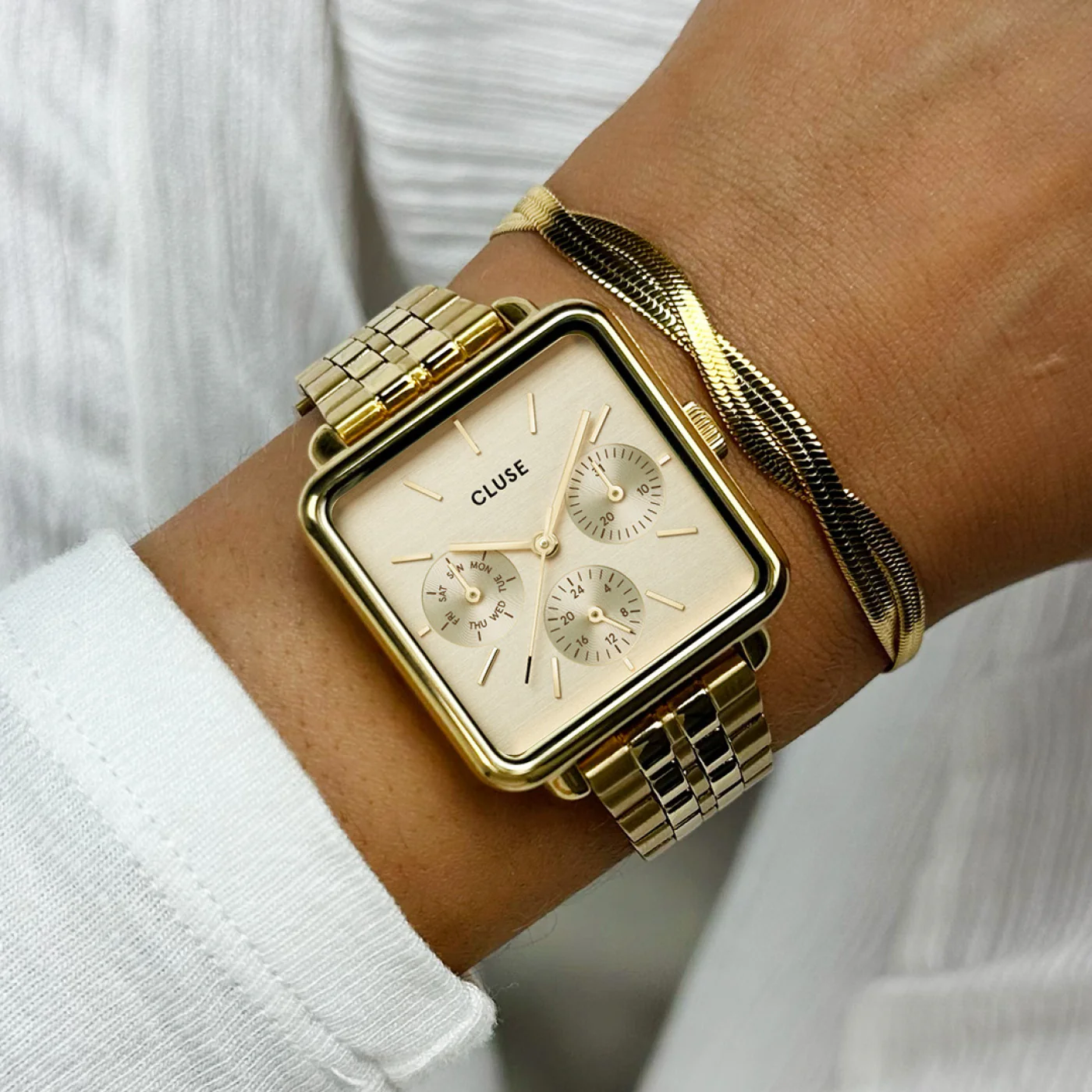 Strap 16 mm Steel 5-Link, Full Gold - Image 2