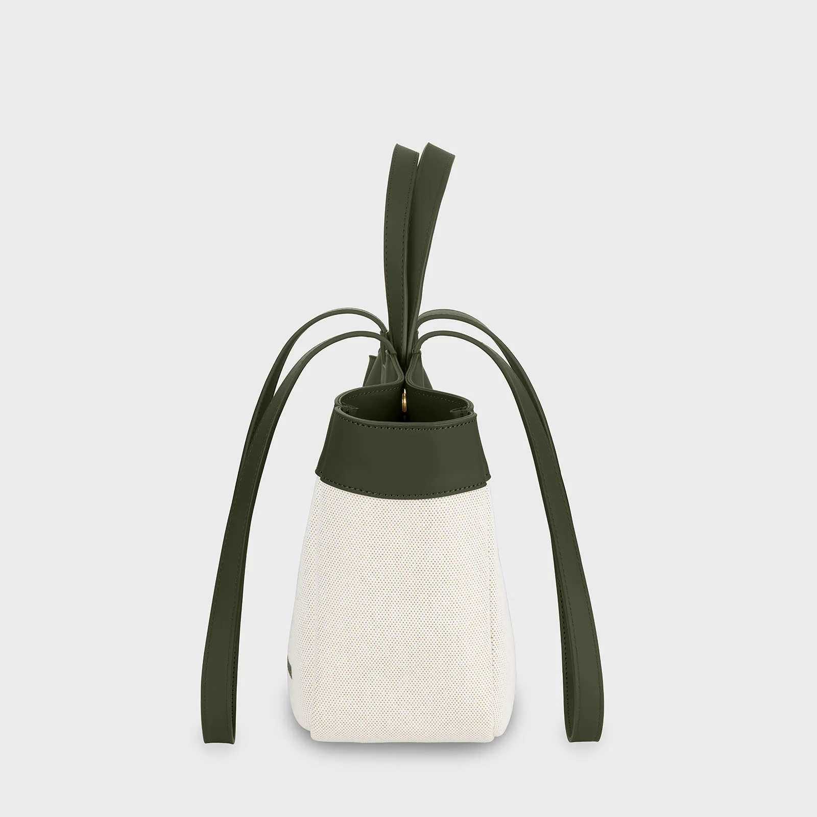 Tote Bag Petite, Beige, Dark Olive Colour - Image 3