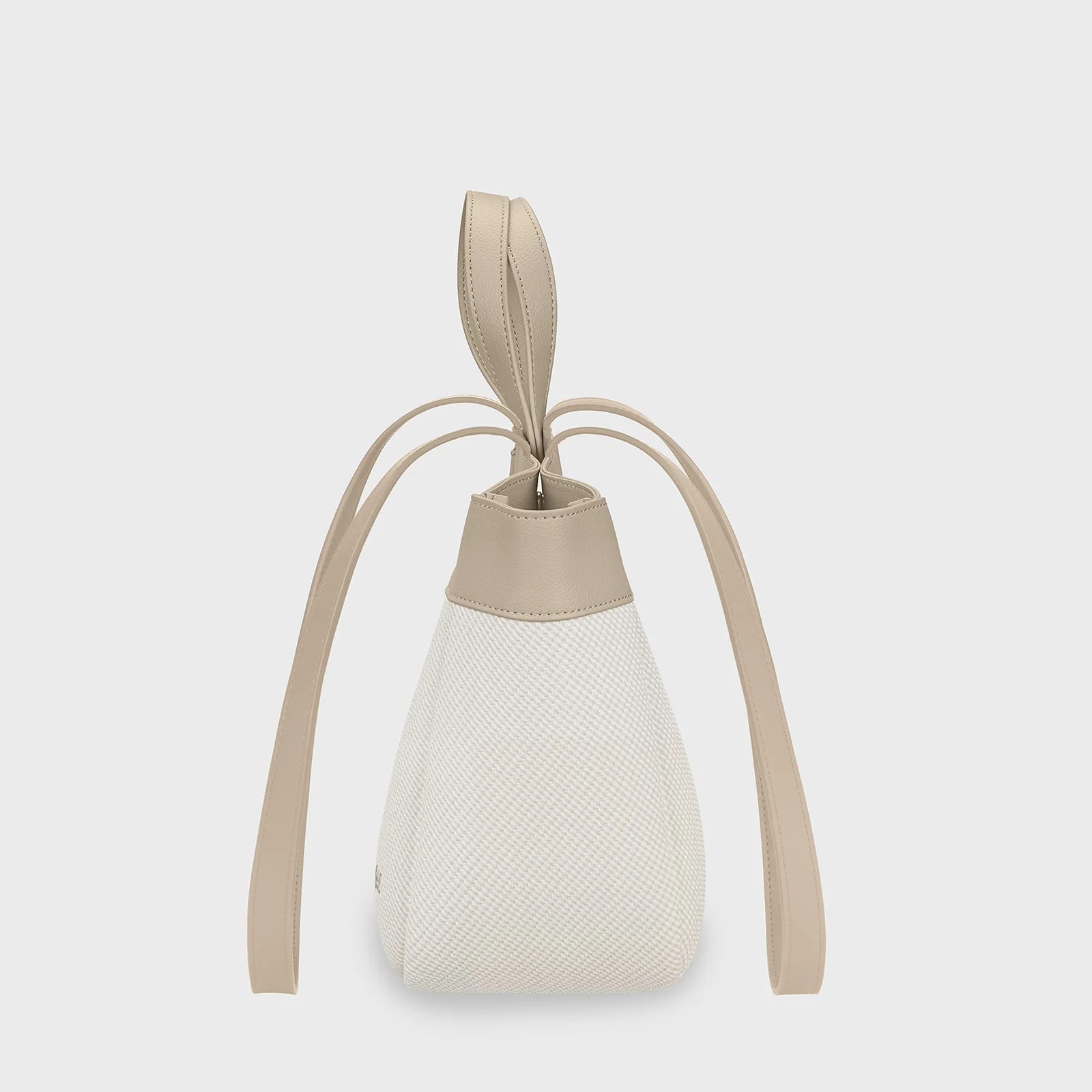 Tote Bag Petite, Textured Beige, Sand Colour - Image 3