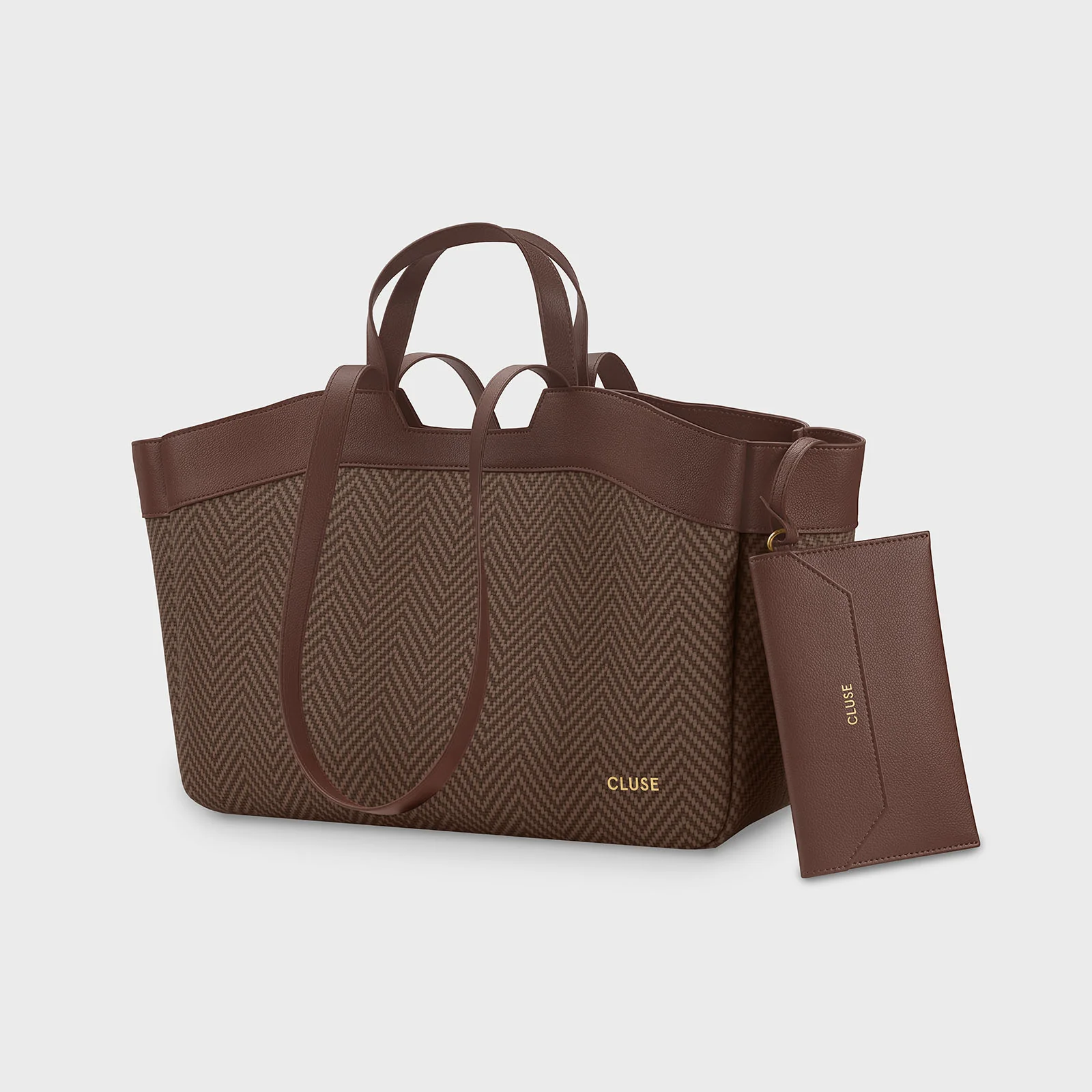 Tote Bag, Textured Tan Colour - Image 4