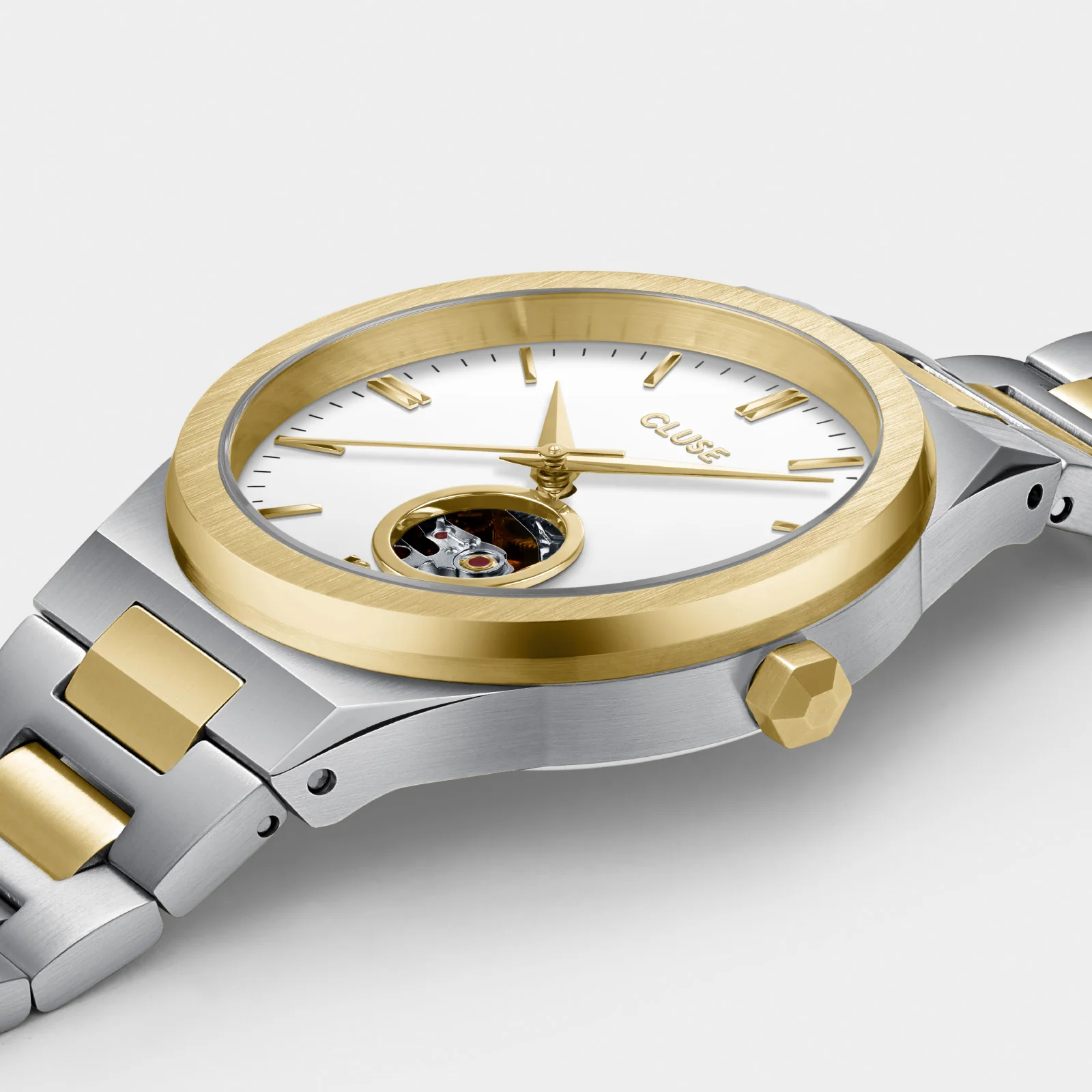 Vigoureux Automatic Watch Steel, White, Two-Tone - Image 3