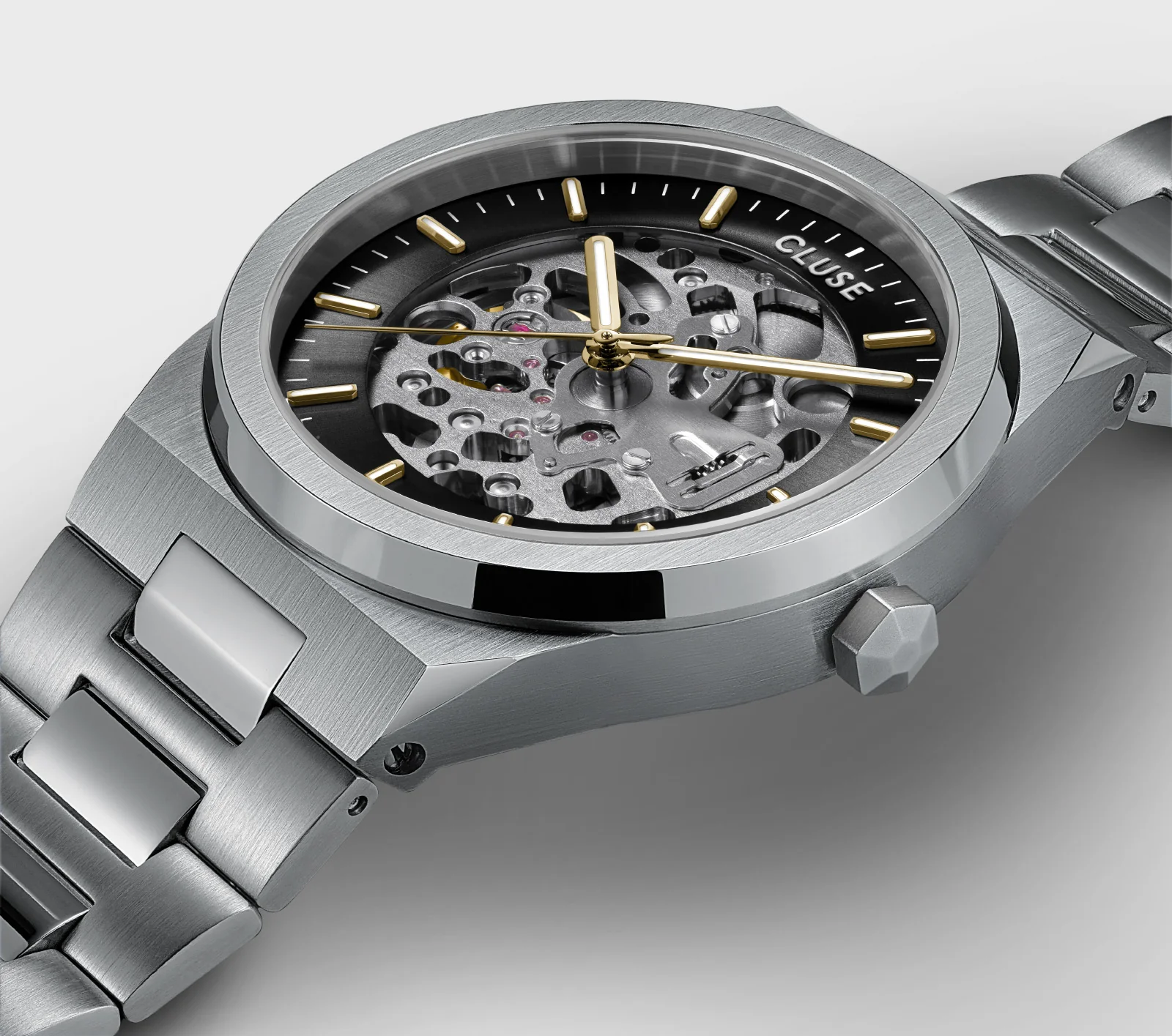Vigoureux Automatic Watch Steel, Black, Silver Colour - Image 3