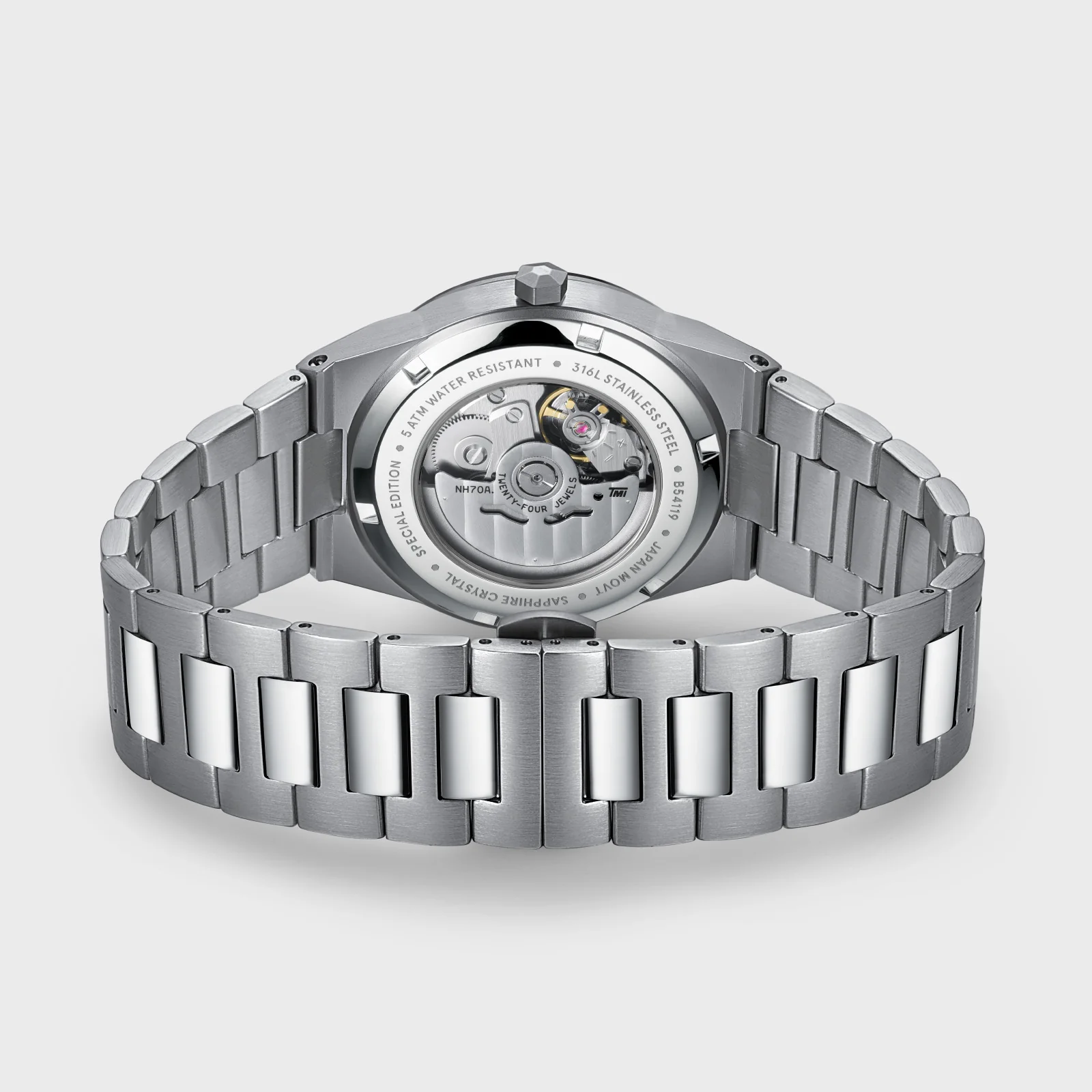 Vigoureux Automatic Watch Steel, Black, Silver Colour - Image 4