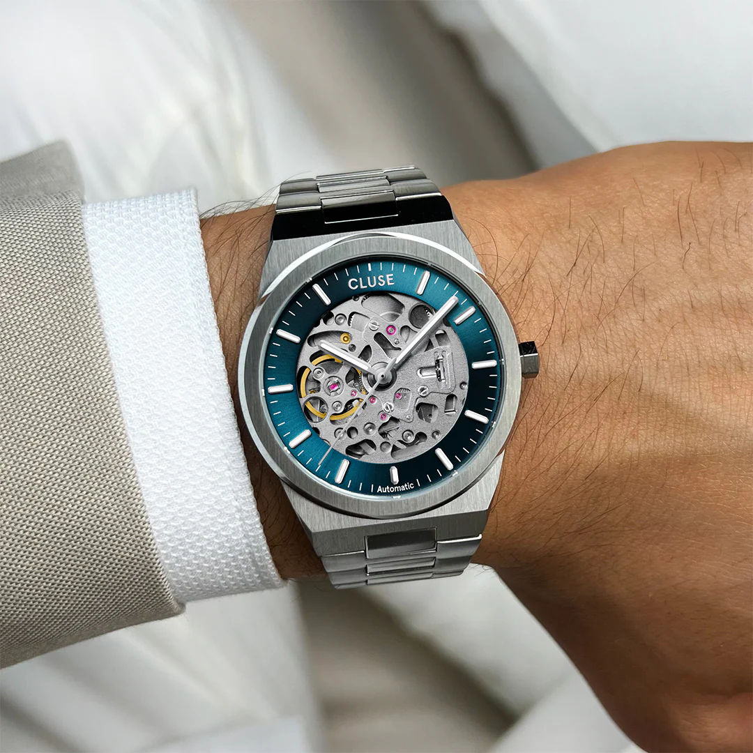 Vigoureux Automatic Watch Steel , Blue, Silver Colour - Image 5