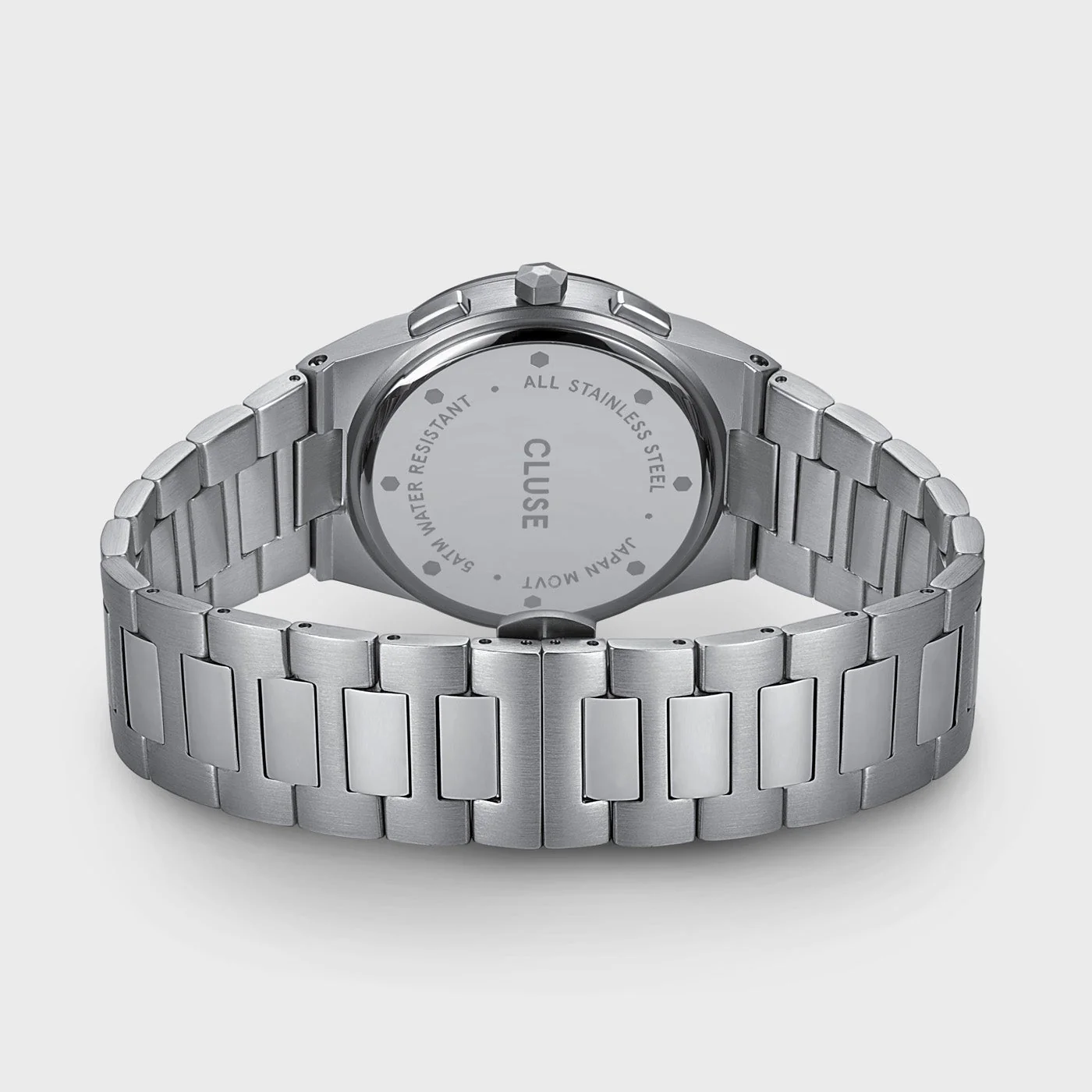 Vigoureux Chrono Watch Steel, Green, Silver Colour - Image 5